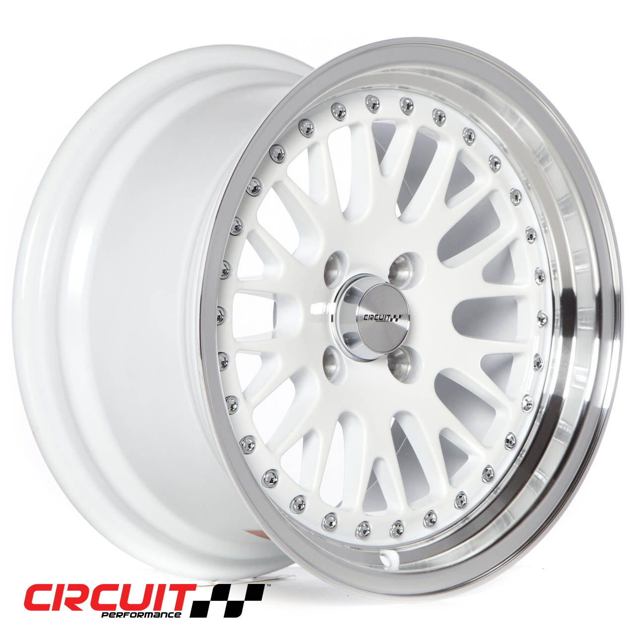 CP21 15×8 White 4×100 [+25mm] - Circuit Performance