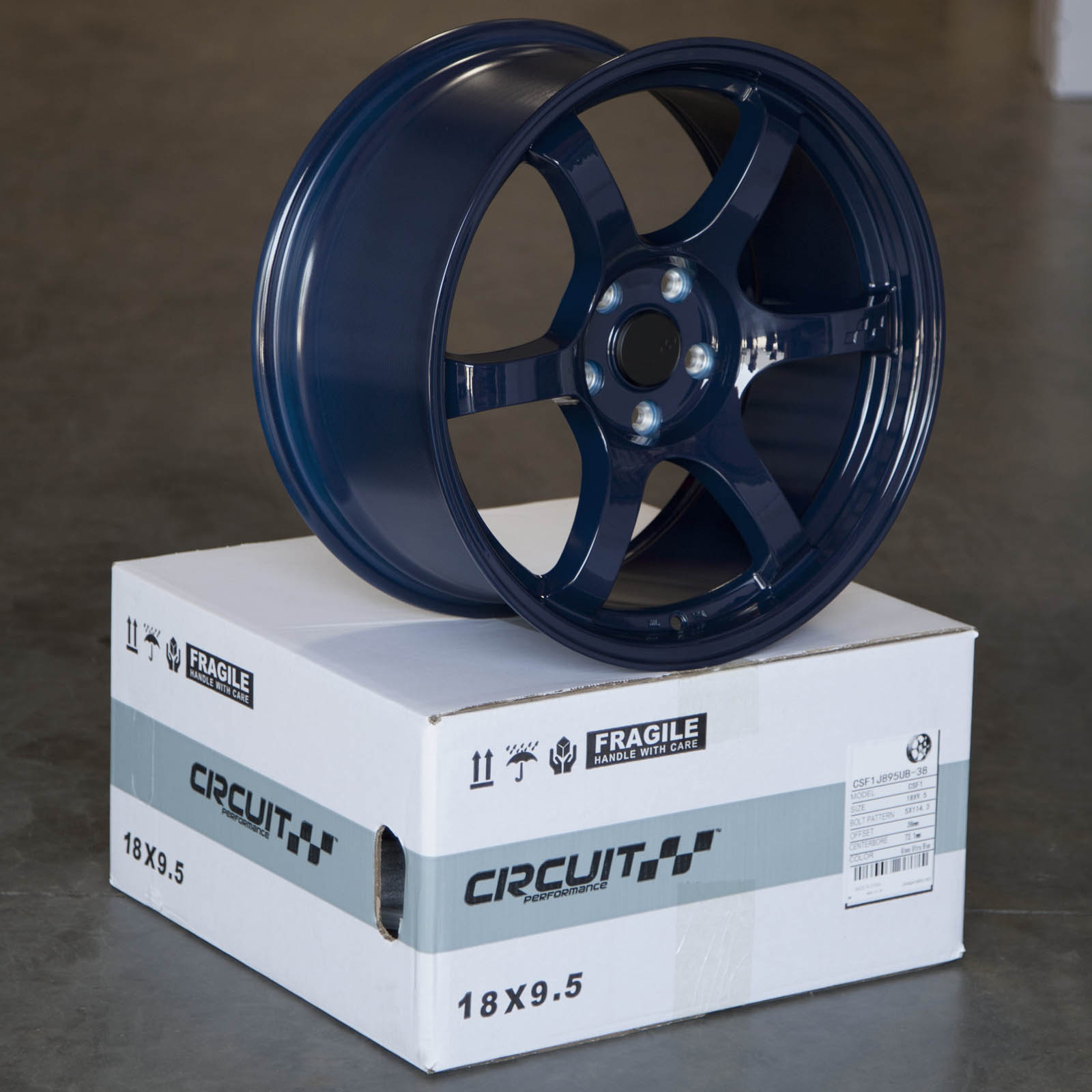 Circuit CSF1 18×9.5 Gloss Ultra Blue 5×114.3 [+38mm] - Circuit