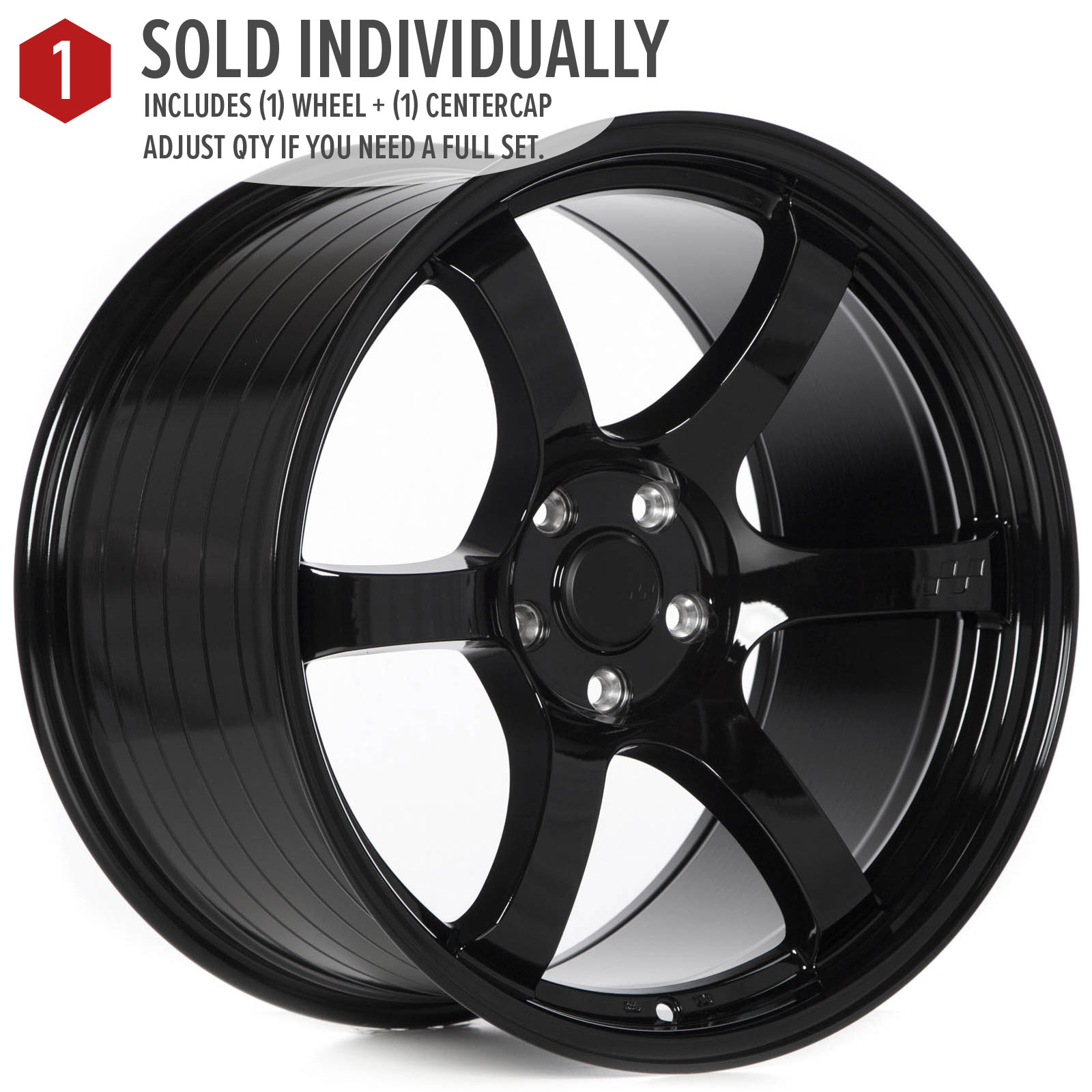 Circuit CSF1 19×11 Gloss Black 5×114.3 [+40mm] - Circuit Performance