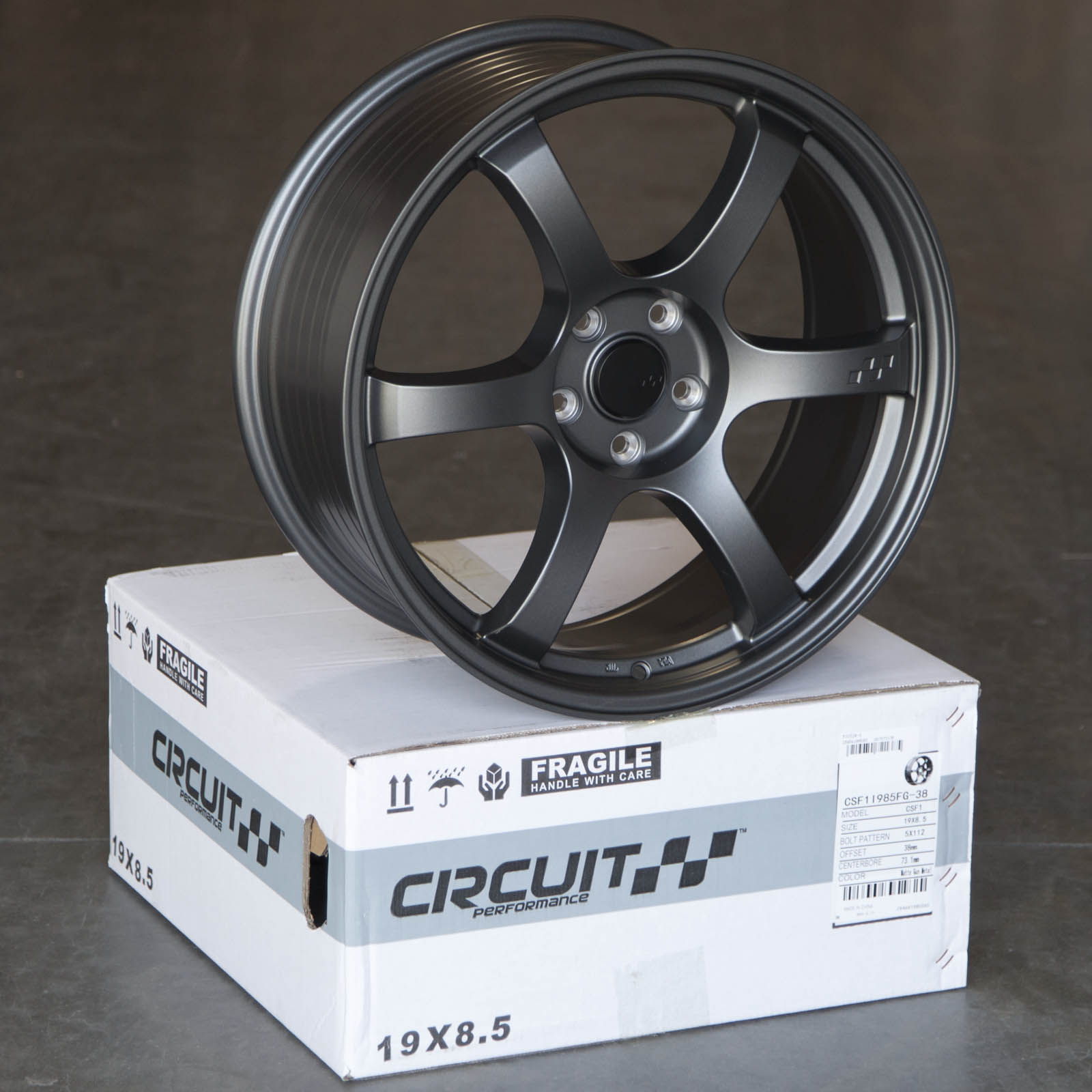 Circuit CSF1 19×8.5 Matte Gunmetal 5×112 [+38mm] - Circuit Performance