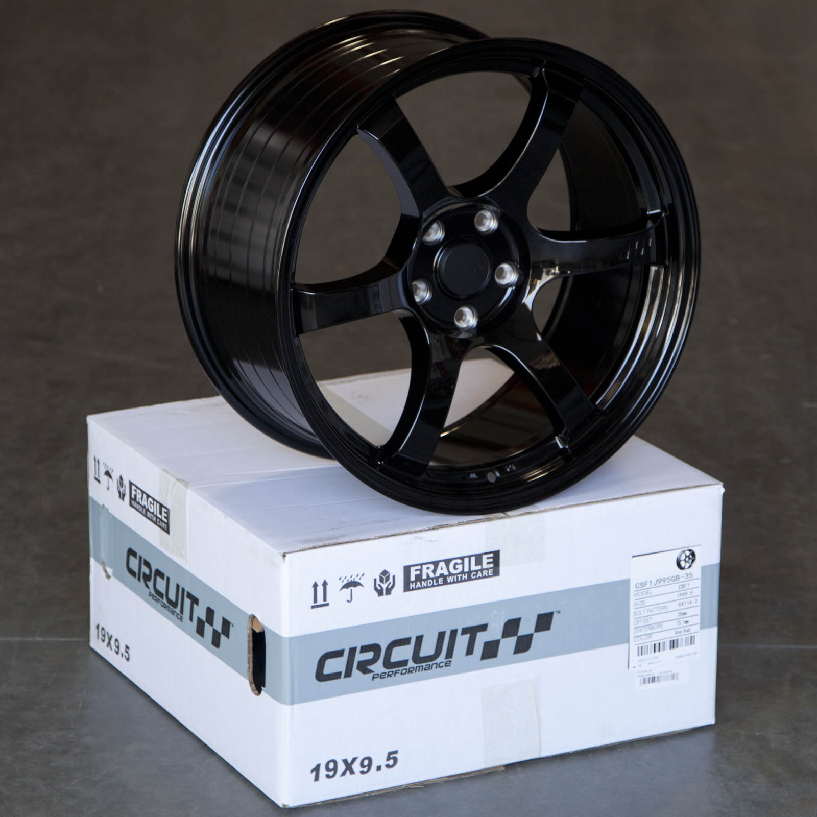Circuit CSF1 19×9.5 Gloss Black 5×112 [+35mm] - Circuit Performance