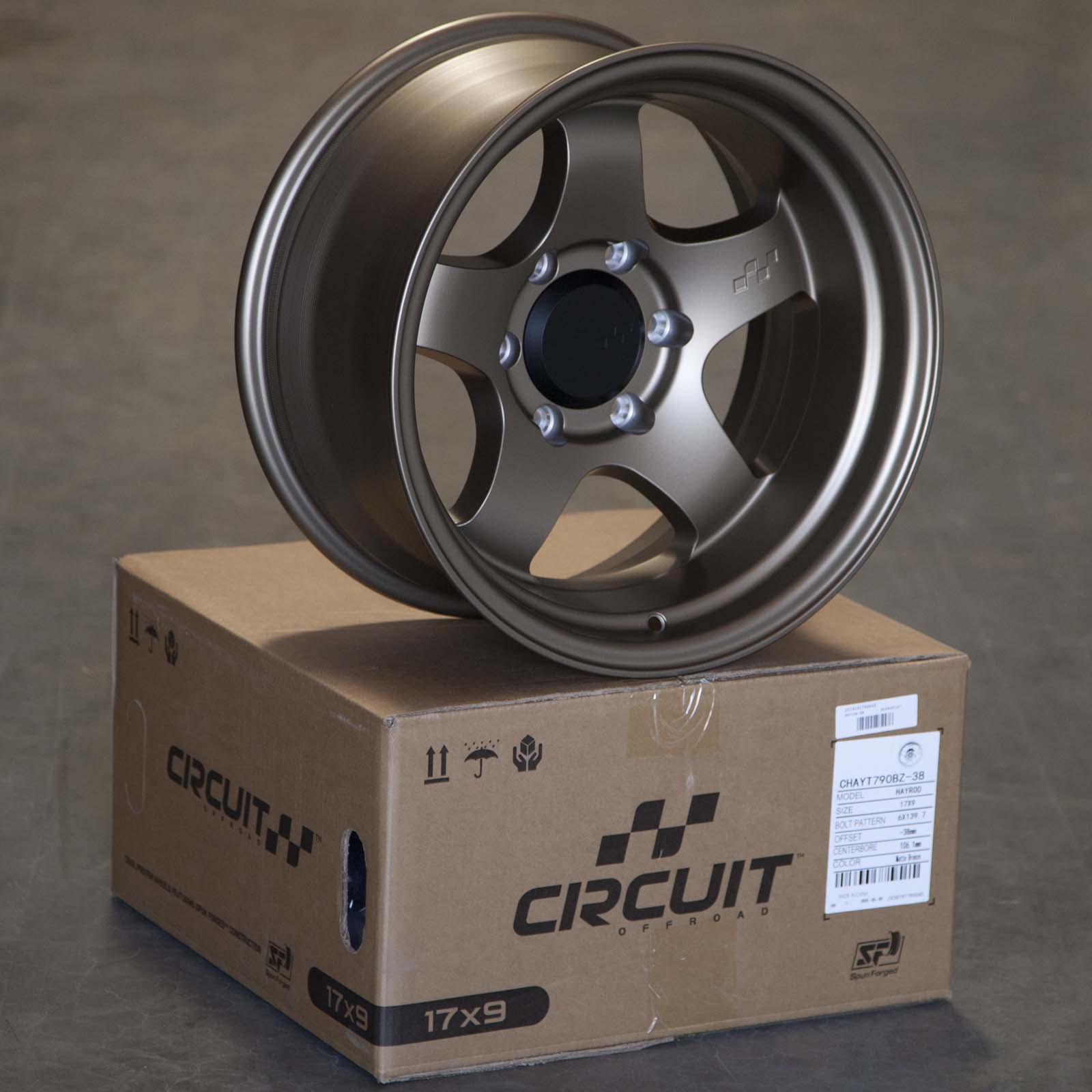 Circuit Offroad Hayford 17×9 Matte Bronze 6×139.7 [-38mm] (Fits